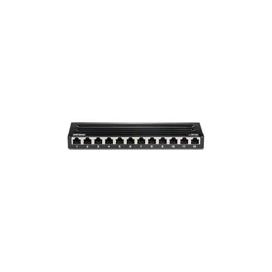 TC-P12C6AS - Tableau de connexions - montable sur mur - CAT 6a - STP - RJ-45 X 12 - 0.5U