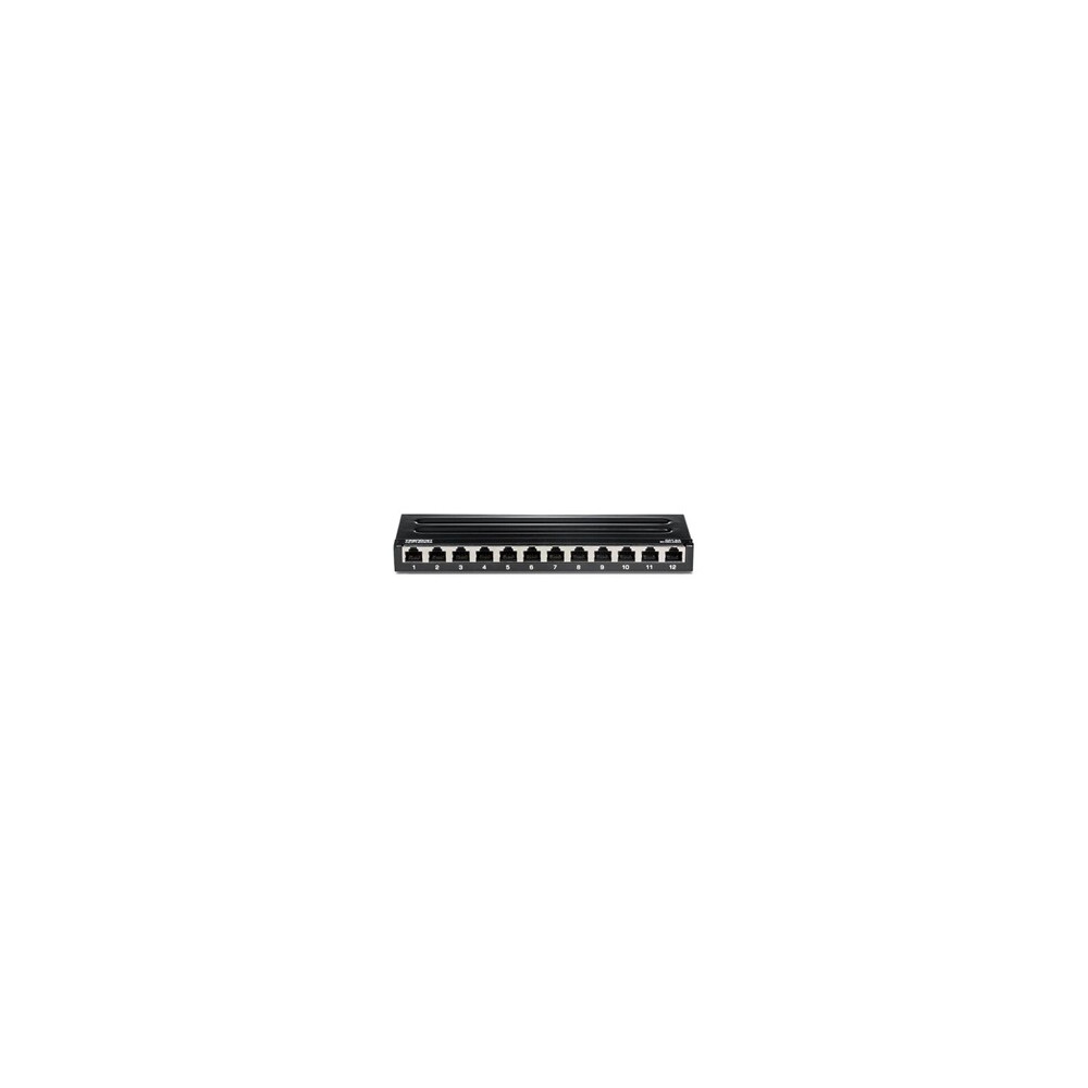 TC-P12C6AS - Tableau de connexions - montable sur mur - CAT 6a - STP - RJ-45 X 12 - 0.5U