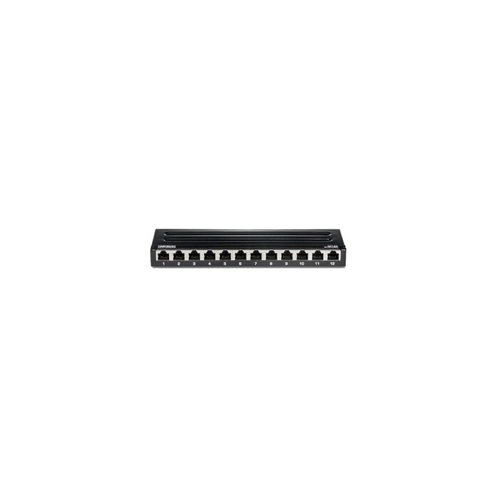 TC-P12C6AS - Tableau de connexions - montable sur mur - CAT 6a - STP - RJ-45 X 12 - 0.5U