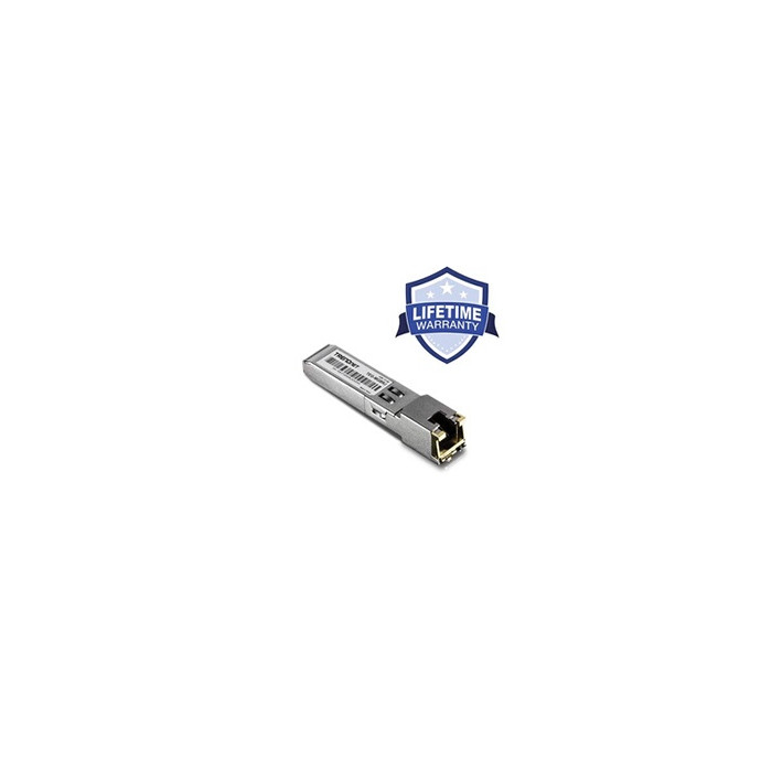 TEG MGBRJ - Version v1.0R - module transmetteur SFP (mini-GBIC) - GigE - 1000Base-T - RJ-45 - jusqu'à 100 m - Conformité TAA
