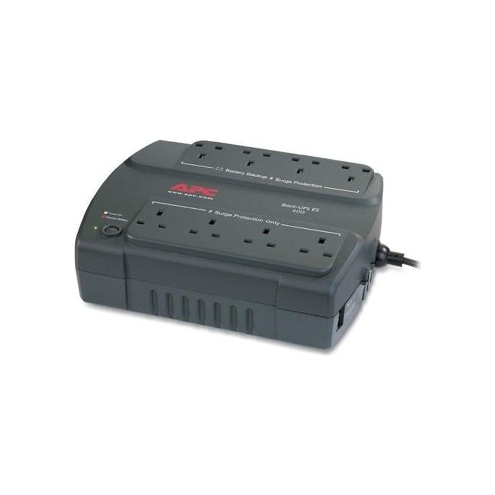 APC Onduleur en veille Back-UPS BE400-GR - 400 VA/240 W - Bureau - 16 Heure(s) Recharge