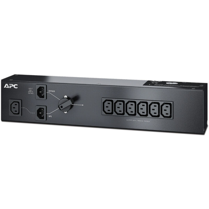 Apc Service Bypass Pdu - Commutable - Noir - 2 Sortie(s) Ca - 6x Iec 320 C13 1x Iec Jumpers - 1,98 M - Reach - Ce (sbp1500rmi)