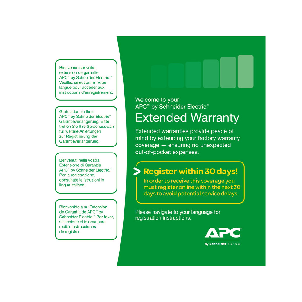 APC WBEXTWAR1YR-AC-03 extension de garantie et support 1 année(s) - Neuf