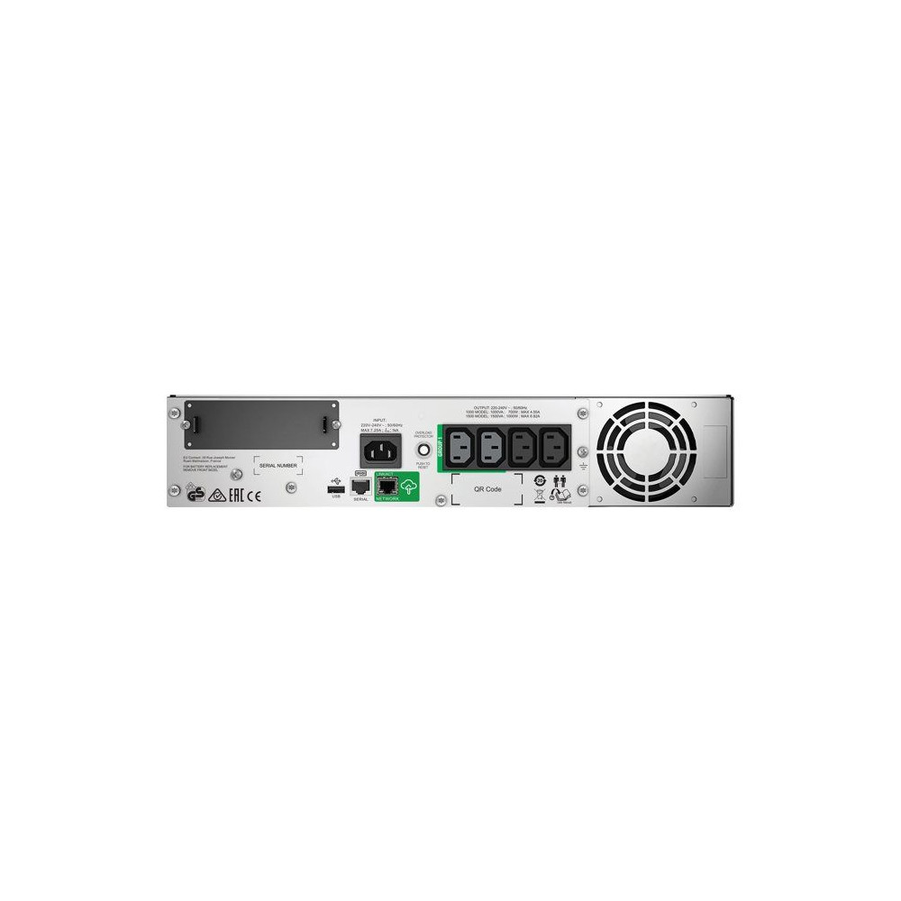 APC Smart-UPS SMT 1500VA Rack - Onduleur line-interactive monophasé 230V (USB / Série / SmartSlot) - Rack 2U - Fabricant : APC