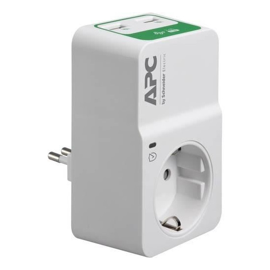 APC Suppresseur/Protecteur de Surtension by Schneider Electric SurgeArrest Essential - 1 x CEI 23-16 2 x USB - 250 kVA - 918 J -