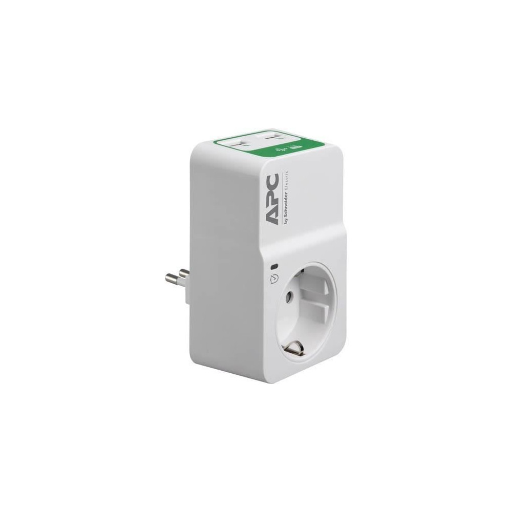 APC Suppresseur/Protecteur de Surtension by Schneider Electric SurgeArrest Essential - 1 x CEI 23-16 2 x USB - 250 kVA - 918 J -