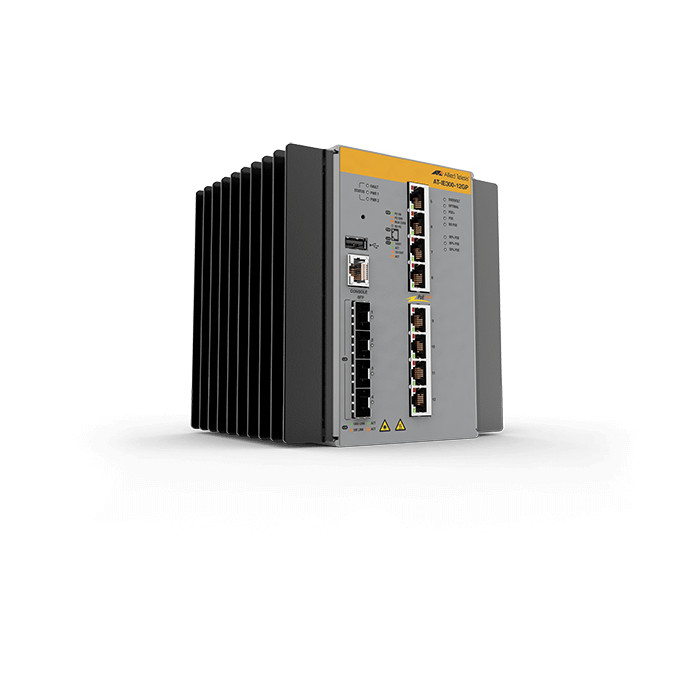 Allied Telesis AT-IE300-12GP-80 Géré L3 Gigabit Ethernet (10/100/1000) Connexion Ethernet, supportant l'alimentation via ce port