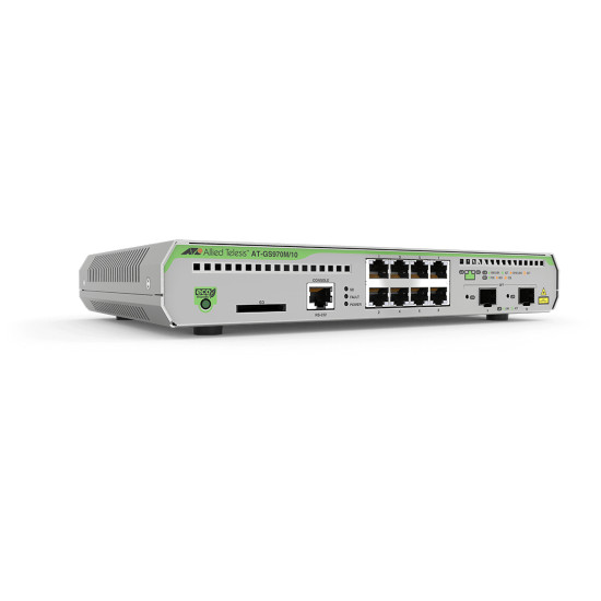 Allied Telesis AT-GS970M/10-50 Géré L3 Gigabit Ethernet (10/100/1000) Connexion Ethernet, supportant l'alimentation via ce port 