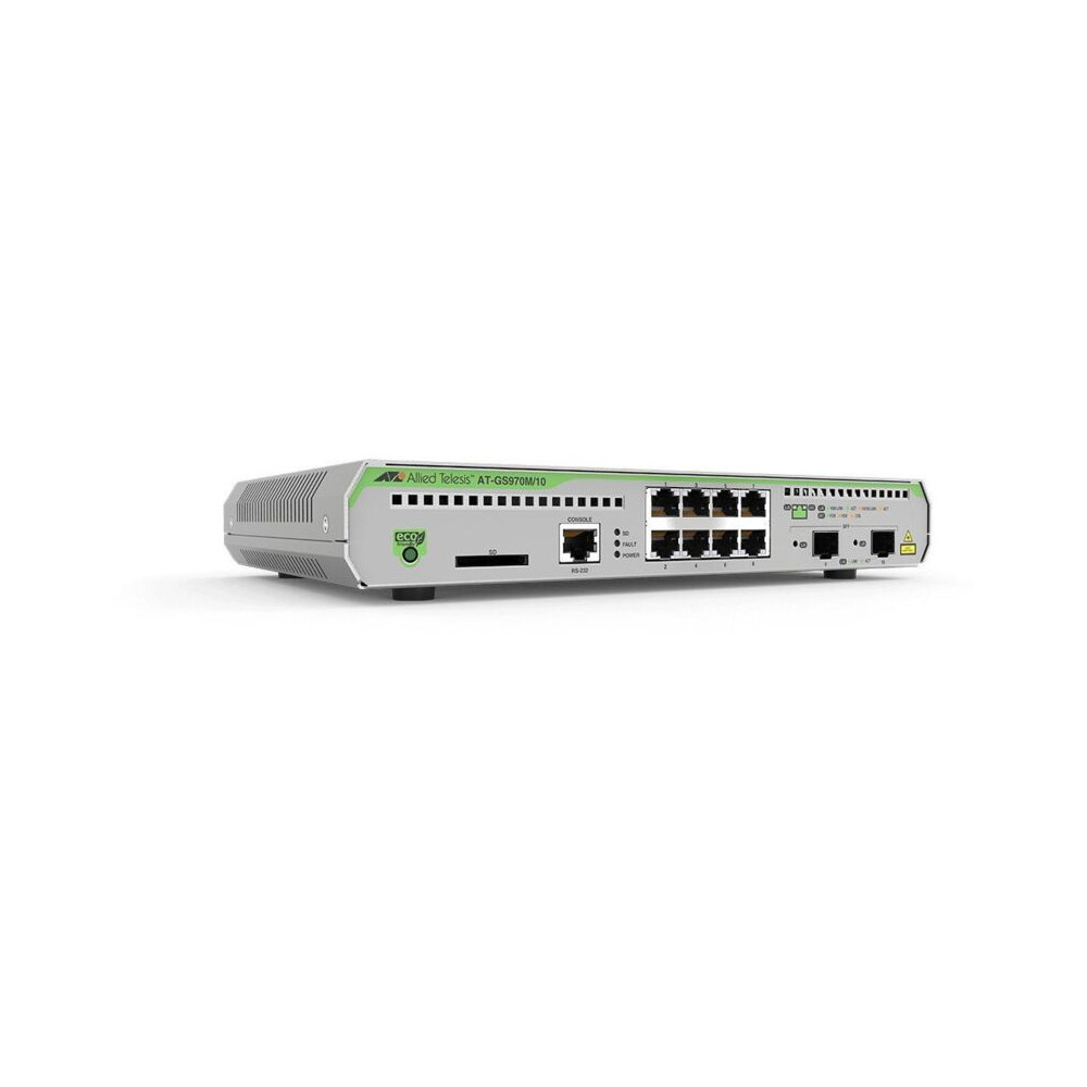 Allied Telesis At-gs970m/10ps-50 Géré L3 Gigabit Ethernet (10/100/1000) Connexion Ethernet, Supportant L'Alimentation Via Ce Por