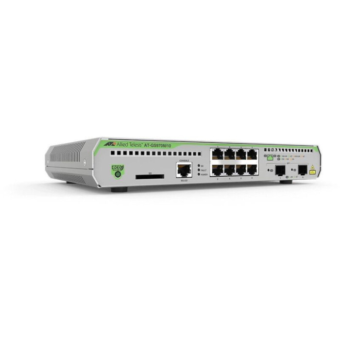 Allied Telesis At-gs970m/10ps-50 Géré L3 Gigabit Ethernet (10/100/1000) Connexion Ethernet, Supportant L'Alimentation Via Ce Por