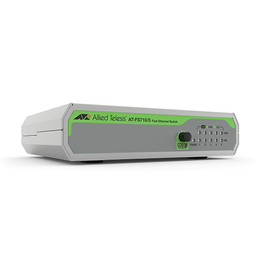 Allied Telesis FS710/5 Non-géré Fast Ethernet (10/100) Vert, Gris - Neuf