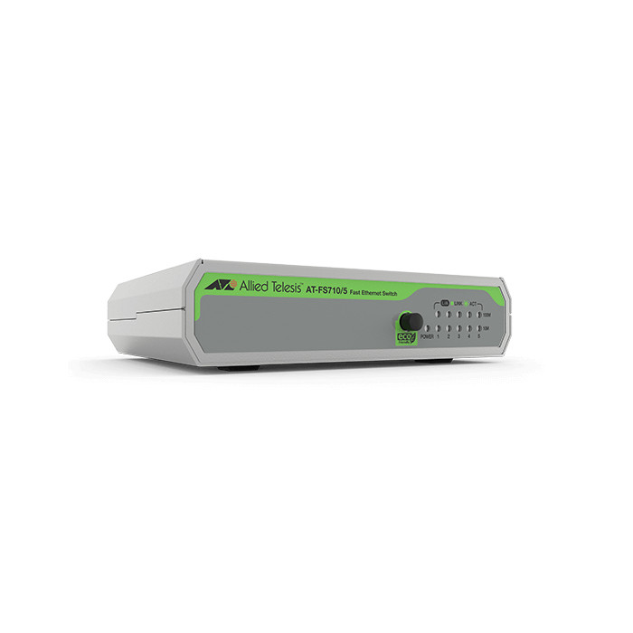 Allied Telesis FS710/5 Non-géré Fast Ethernet (10/100) Vert, Gris - Neuf
