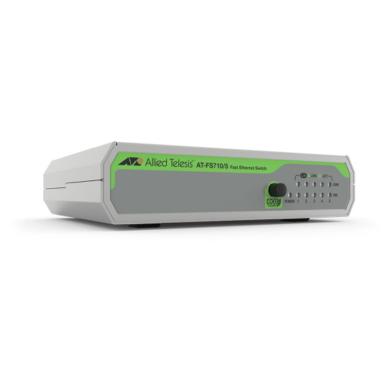 Allied Telesis FS710/5 Non-géré Fast Ethernet (10/100) Vert, Gris - Neuf