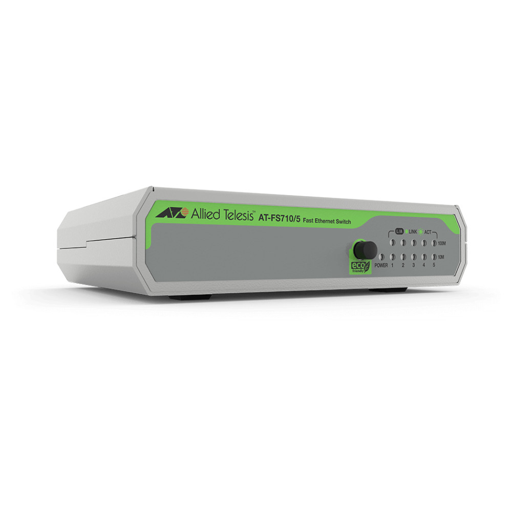 Allied Telesis FS710/5 Non-géré Fast Ethernet (10/100) Vert, Gris - Neuf