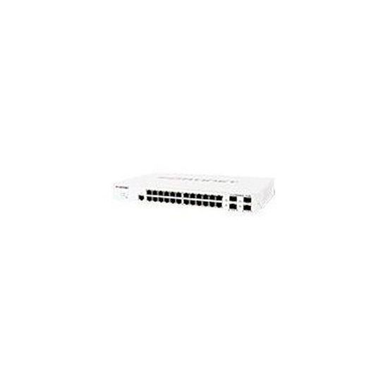 FortiSwitch 124E - Commutateur - 24 x 10/100/1000 + 4 x Gigabit SFP - Montable sur rack