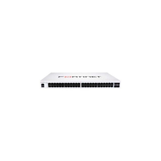 FortiSwitch 148F-FPOE - Commutateur - Géré - 48 x 10/100/1000 (PoE+) + 4 x 10 Gigabit SFP+ - flux d'air d'un côté à l'autre - Mo