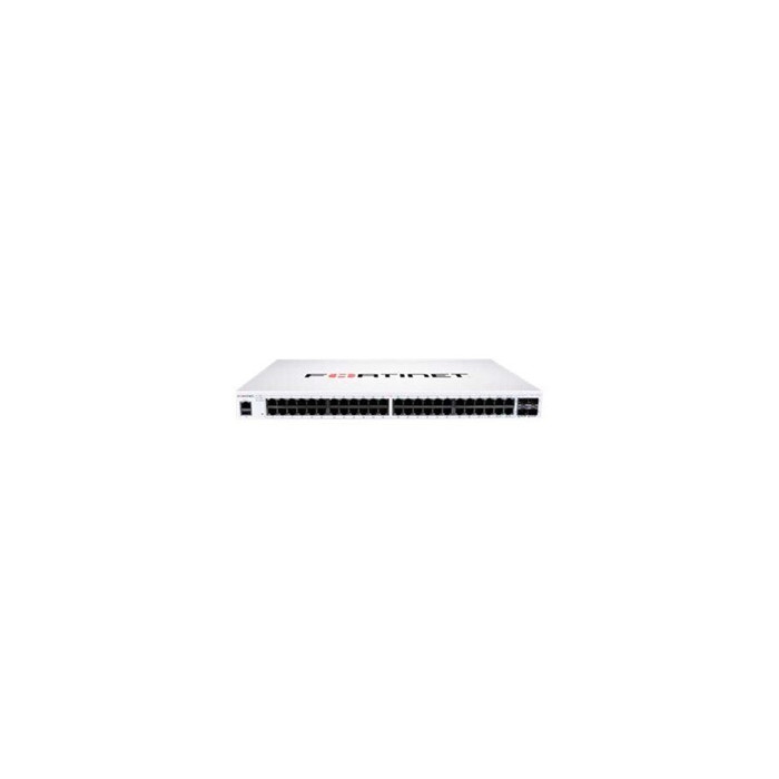 FortiSwitch 148F-FPOE - Commutateur - Géré - 48 x 10/100/1000 (PoE+) + 4 x 10 Gigabit SFP+ - flux d'air d'un côté à l'autre - Mo