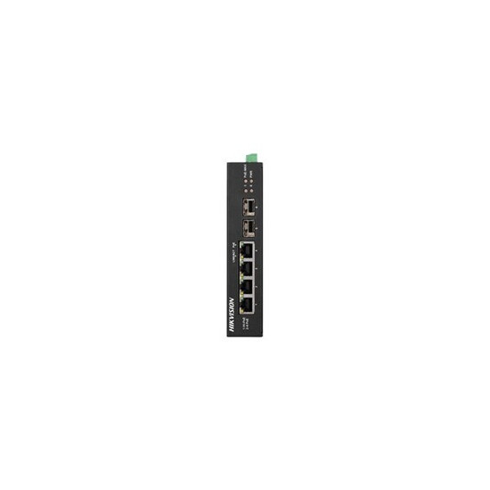 Pro Series DS-3T0506HP-E/HS - Commutateur - non géré - 3 x 10/100/1000 (PoE) + 1 x 10/100/1000 (Hi-PoE) + 2 x Gigabit SFP - de b