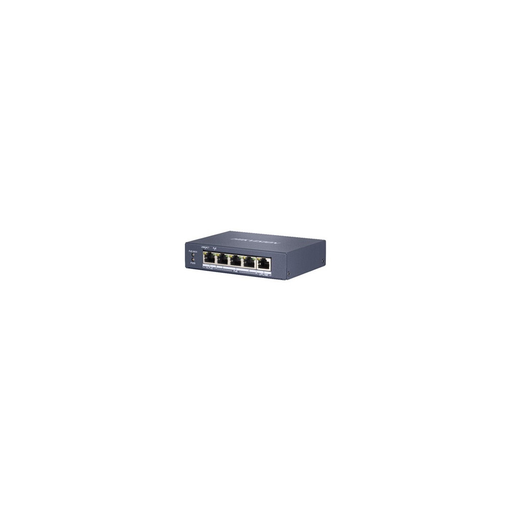 Pro Series DS-3E0505HP-E - Commutateur - non géré - 3 x 10/100/1000 (PoE) + 1 x 10/100/1000 (Hi-PoE) + 1 x 10/100/1000 - de bure