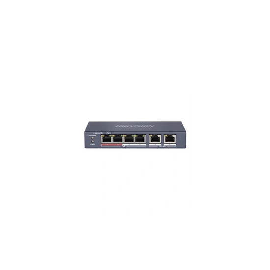 Value Series DS-3E0106P-E/M - Commutateur - non géré - 4 x 10/100 (PoE+) + 2 x 10/100 (liaison montante) - de bureau - PoE+ (35 