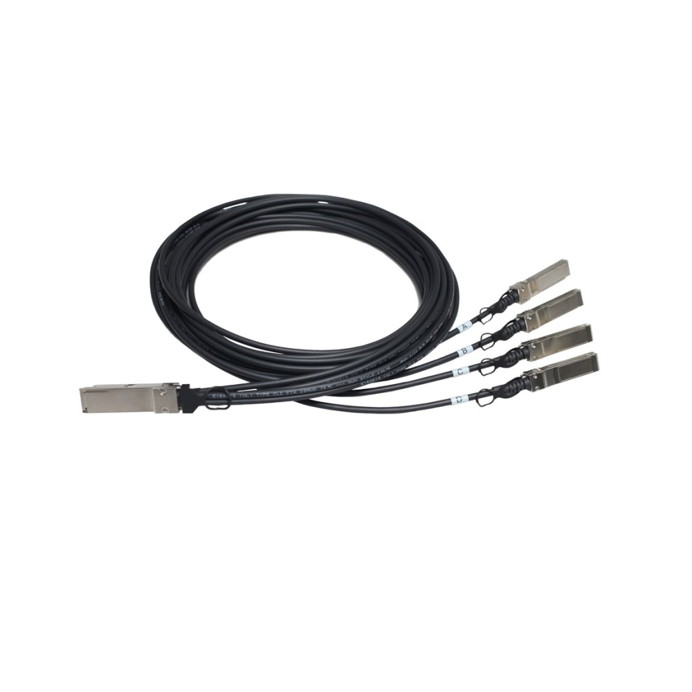HPE Networking Comware X240 40G QSFP+ to 4x10G SFP+ 5m Direct Attach Copper Splitter Cable - Neuf