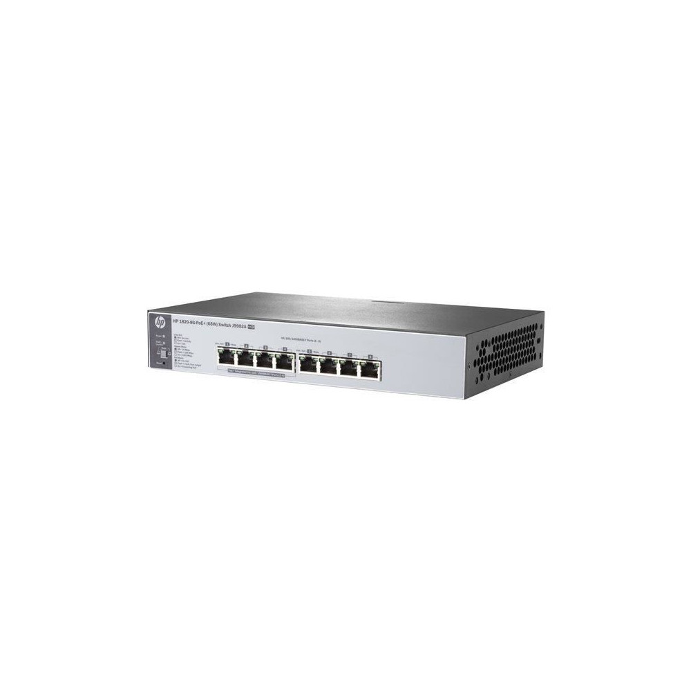 HPE Commutateur Ethernet 1820-8G-PoE+ (65W) 8 Ports Gérable - 2 Couches supportées - Paire torsadée