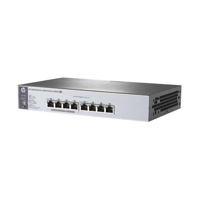 HPE Commutateur Ethernet 1820-8G-PoE+ (65W) 8 Ports Gérable - 2 Couches supportées - Paire torsadée