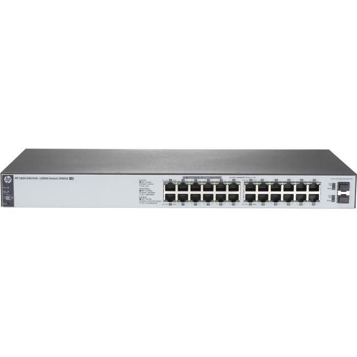 Commutateur Ethernet - HPE - 1820-24G-PoE+ - 24 Ports - Gérable - PoE Ports