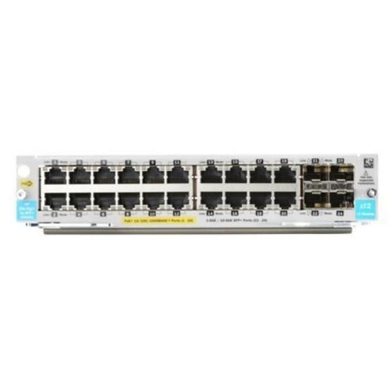 Module dextension - HPE ARUBA - Gigabit Ethernet (PoE+) x 20 - 10 Gigabit SFP+ x 4 - Compatible 5406R
