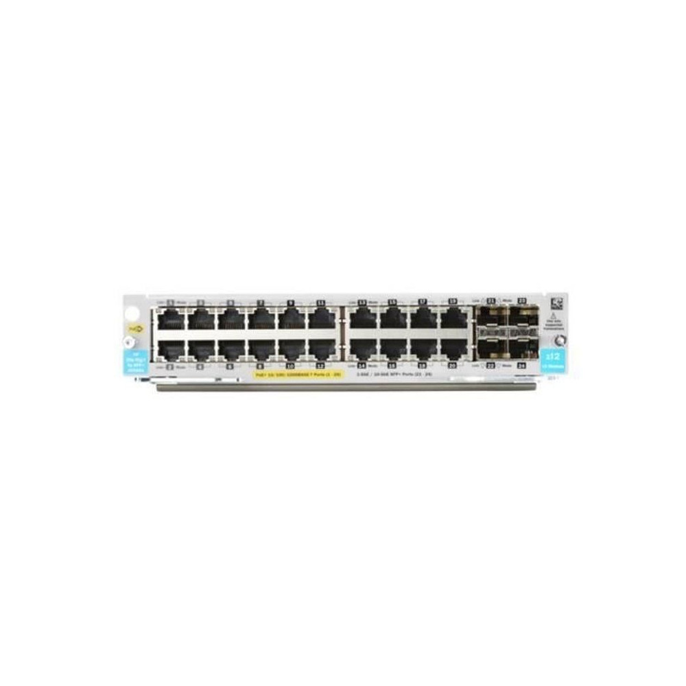 Module dextension - HPE ARUBA - Gigabit Ethernet (PoE+) x 20 - 10 Gigabit SFP+ x 4 - Compatible 5406R