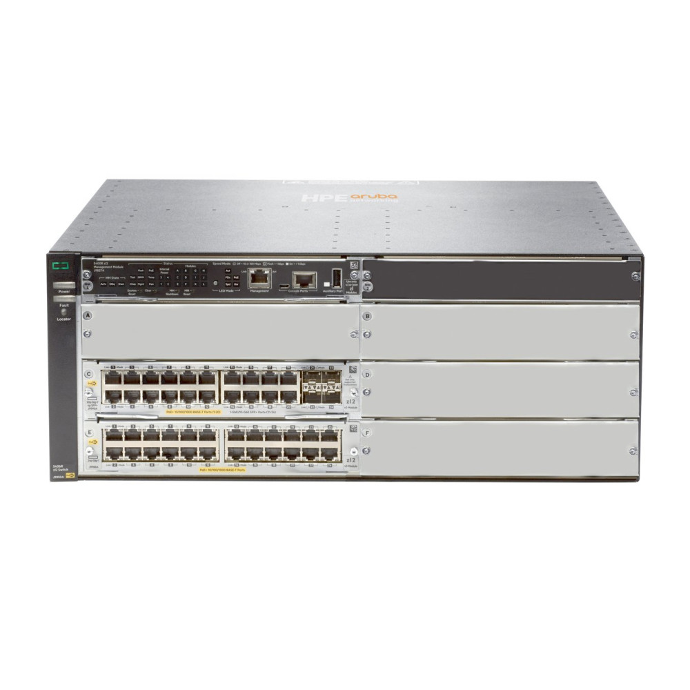 HPE Aruba Networking 5406R 44GT PoE+ and 4 port SFP+ (No PSU) v3 zl2 Switch - Neuf