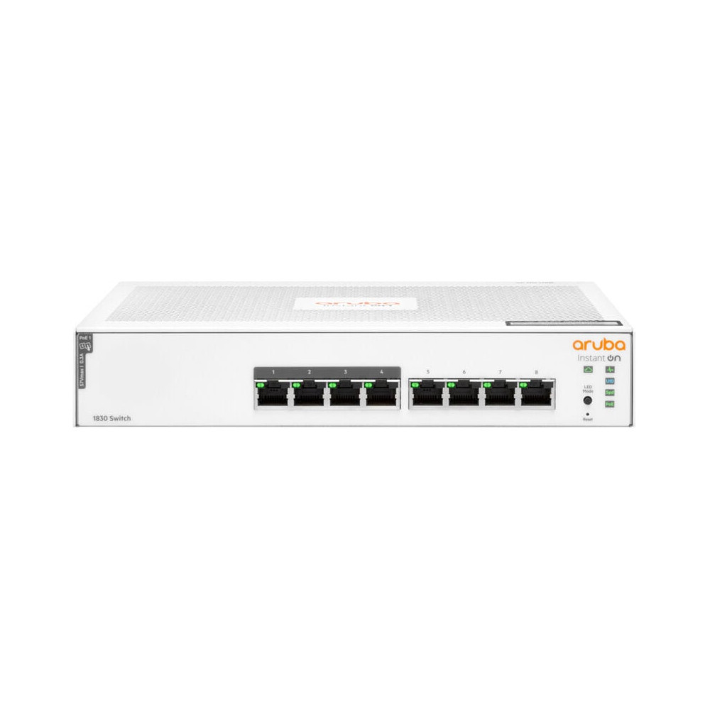 Aruba Instant On 1830 8G 4p Class4 PoE 65W Géré L2 Gigabit Ethernet (10/100/1000) Connexion Ethernet, supportant l'alimentation 