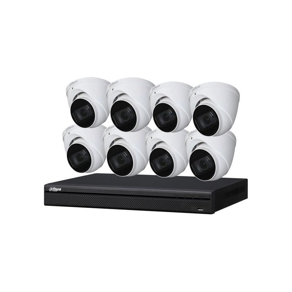 Kit vidéosurveillance DAHUA KITEVO 8DOM720P-001 - 8 caméras dômes extérieures IR 60m