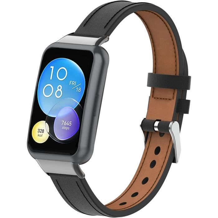 Bracelet en Cuir Compatible avec Huawei Watch Fit 2 Accessoires de Montre Intelligente Bracelets de Remplacement pour Huawei W[1