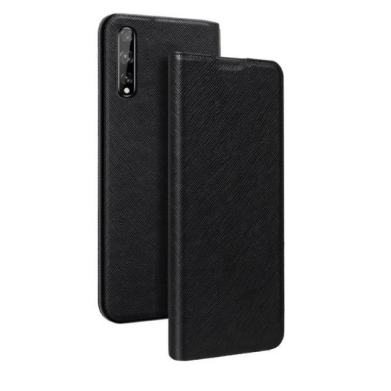 Etui folio - Huawei - P Smart S - Noir - Coque rigide - Fermeture rabat