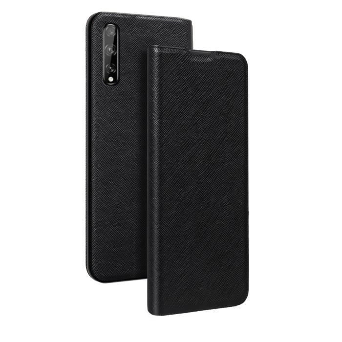 Etui folio - Huawei - P Smart S - Noir - Coque rigide - Fermeture rabat