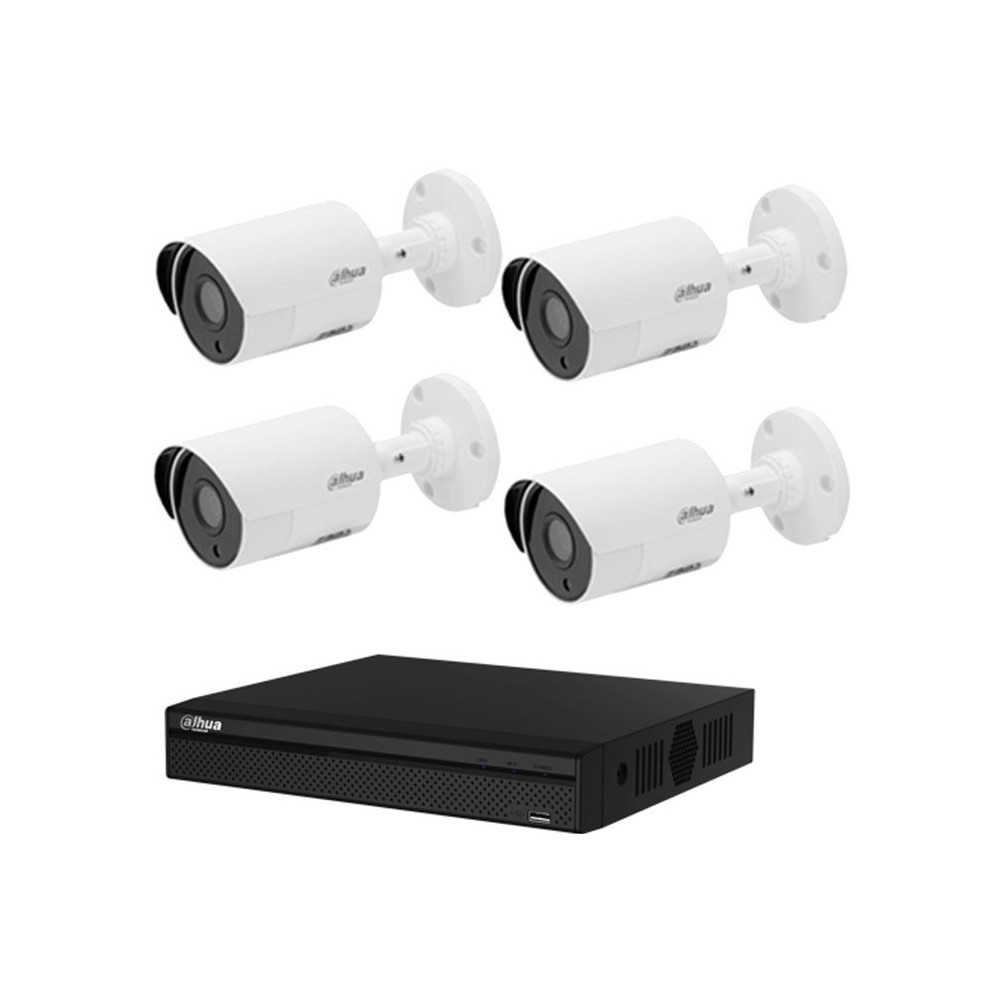 DAHUA Pack de vidéosurveillance CVI 4 caméras extérieures - sans HDD