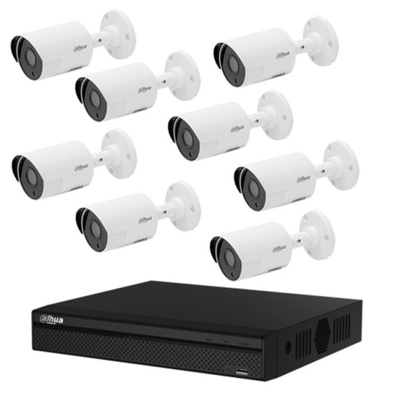 DAHUA Pack de vidéosurveillance CVI 8 caméras extérieures - sans HDD