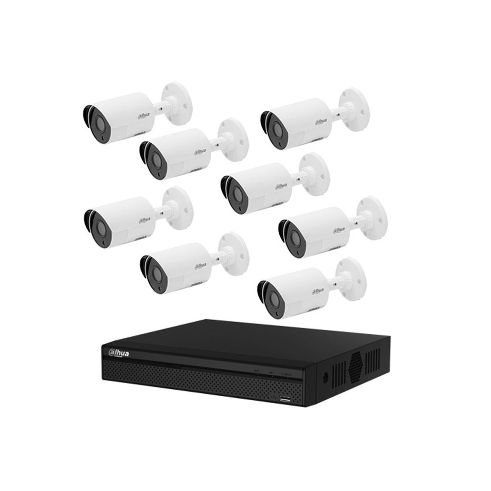 DAHUA Pack de vidéosurveillance CVI 8 caméras extérieures - sans HDD