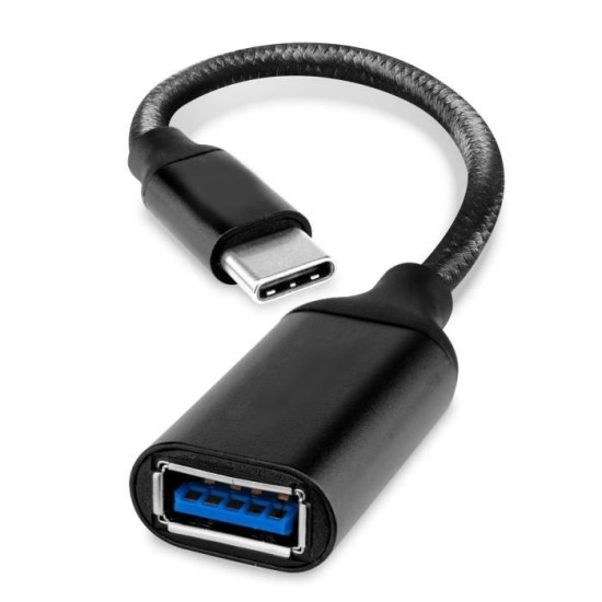 Câble Adaptateur USB-C - ZTE - Blade V50 Design 5G - OTG - Nylon Tressé Aluminium - 5 Gbit/s