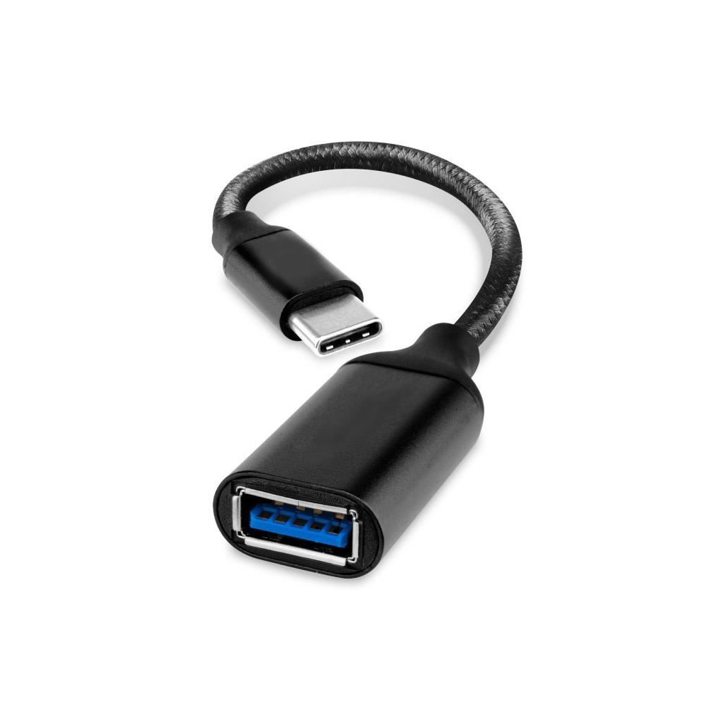 Câble Adaptateur USB-C - ZTE - Blade V50 Design 5G - OTG - Nylon Tressé Aluminium - 5 Gbit/s