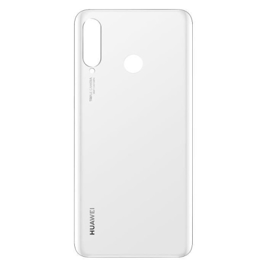Cache Batterie - Huawei - P30 Lite - Blanc - Remplacement - Adhésif Intégré