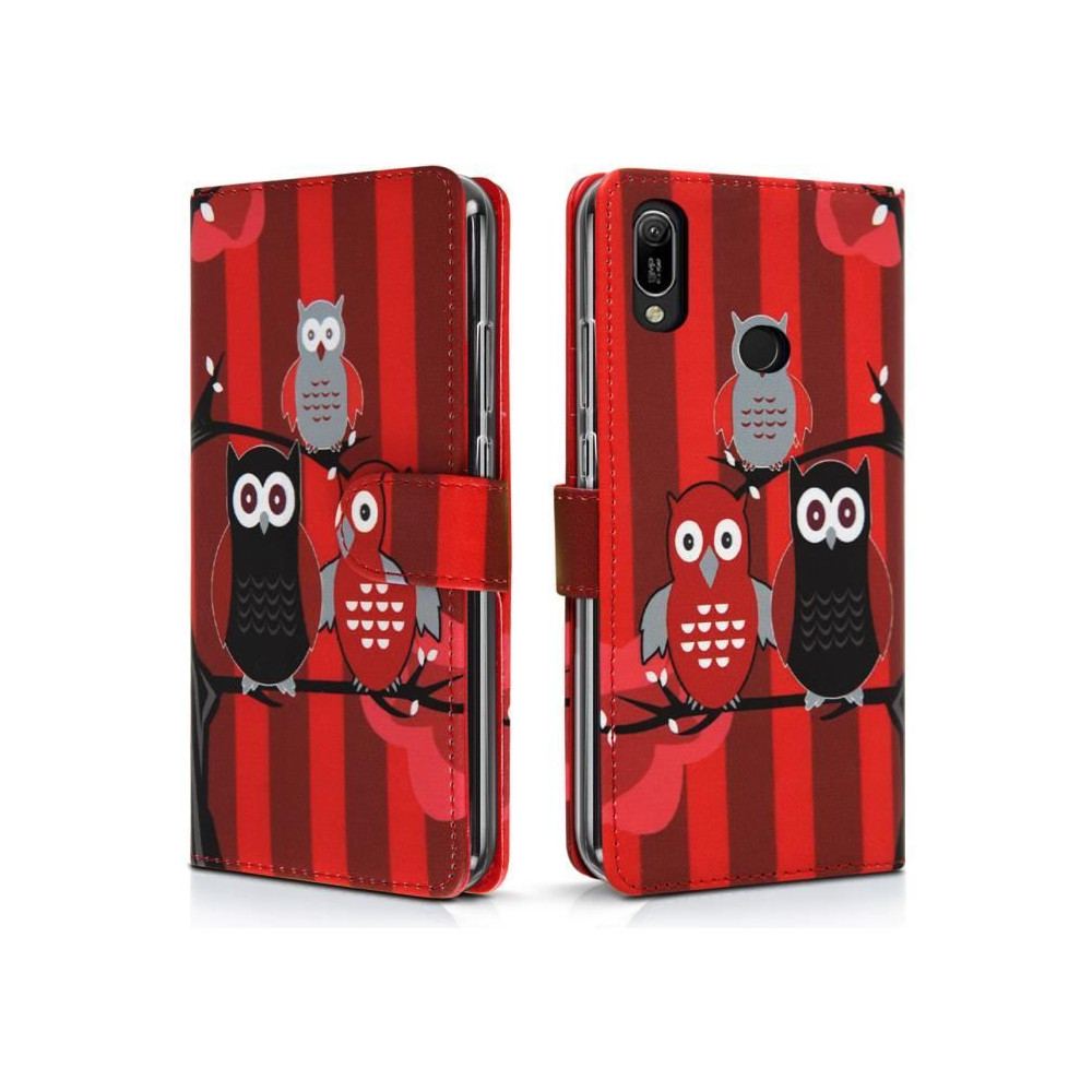 Étui de Protection - Huawei - P30 Lite (2019) - Simili-cuir - Rouge - Rabat