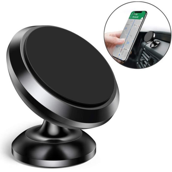 Support de voiture - HUAWEI - P smart 2019 - Fixation magnétique - Métal ABS - Noir