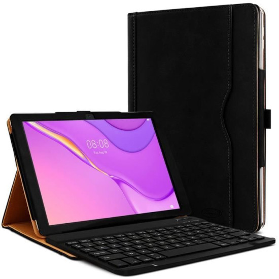 Clavier AZERTY - Huawei - MatePad T 10s - Étui de Protection Noir - Filaire - 10.1 pouces