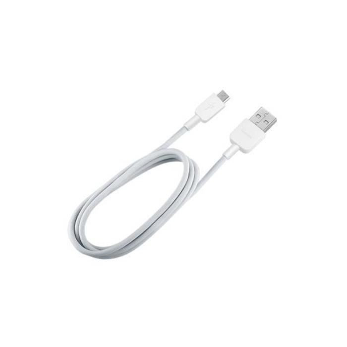 Câble Micro USB - HUAWEI - Charge Rapide 2A - Longueur 1m - Couleur Blanc