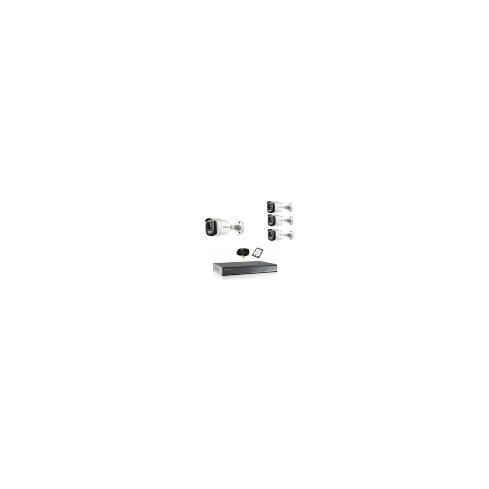 Kit de vidéosurveillance 4 tubes 1080p hd avec disque dur