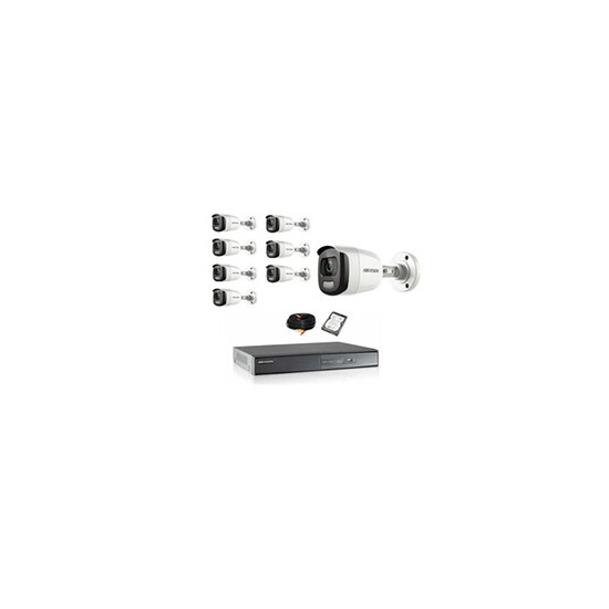 Kit de vidéosurveillance 8 tubes 1080p hd avec disque dur