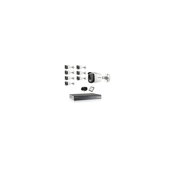 Kit de vidéosurveillance 8 tubes 1080p hd avec disque dur