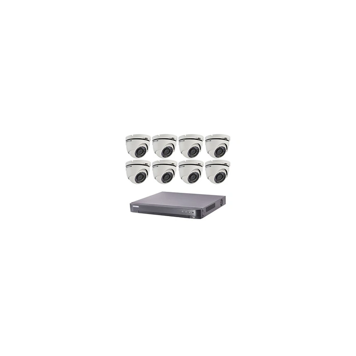 HIK-8DOM-THD-002 - Kit vidéo surveillance Turbo HD 8 caméras dôme